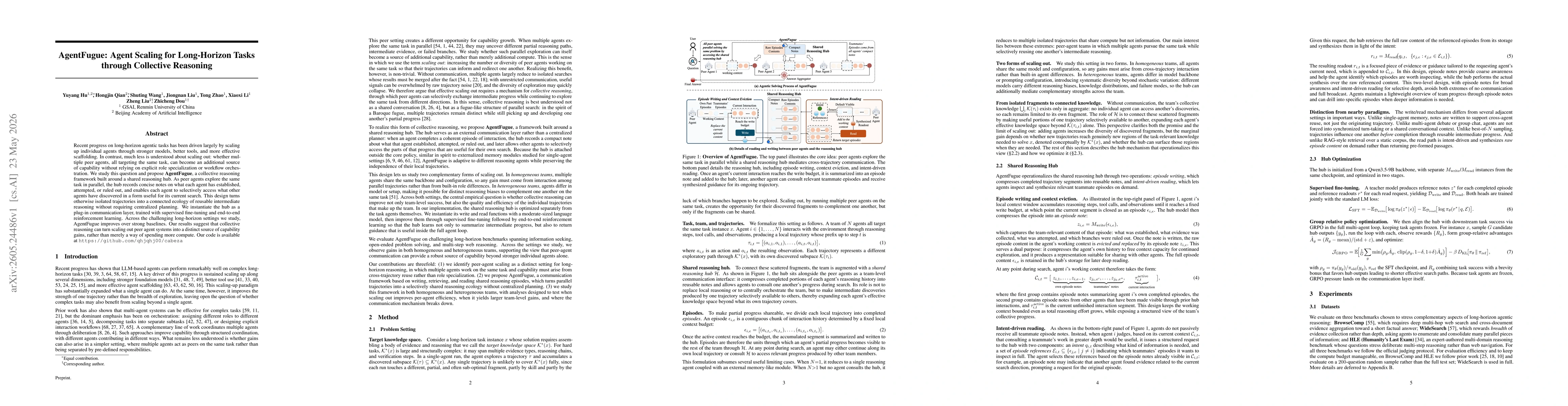 Thumbnail for AgentFugue: Agent Scaling for Long-Horizon Tasks through Collective Reasoning