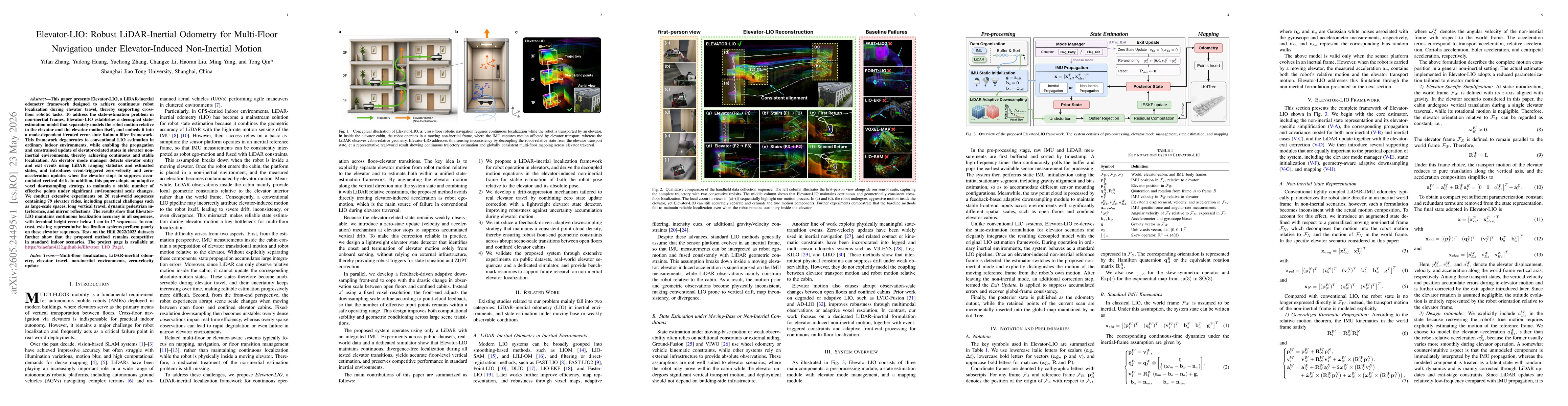Thumbnail for Elevator-LIO: Robust LiDAR-Inertial Odometry for Multi-Floor Navigation under Elevator-Induced Non-Inertial Motion