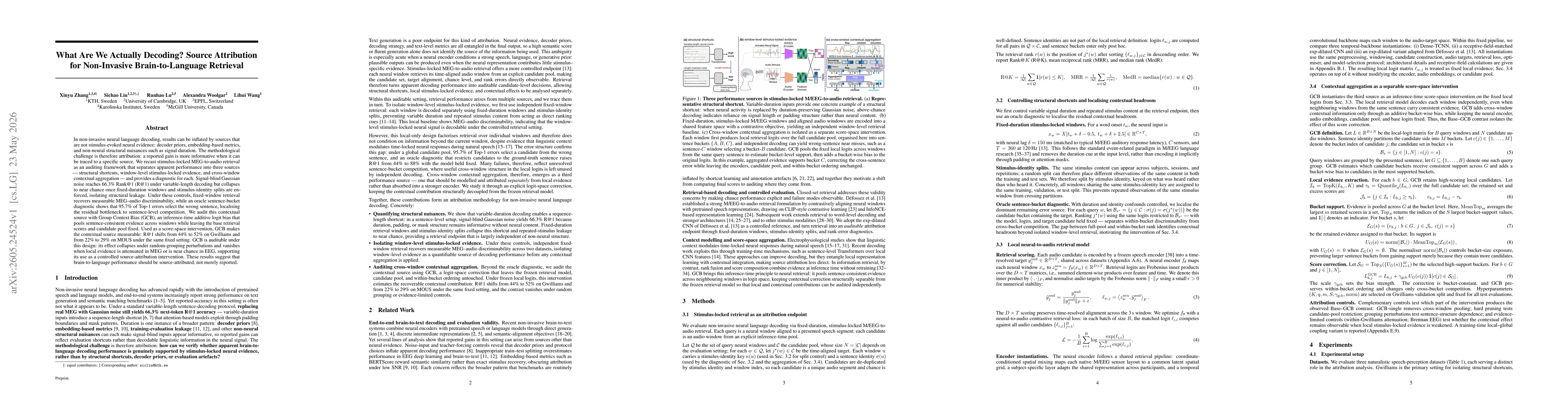 Thumbnail for What Are We Actually Decoding? Source Attribution for Non-Invasive Brain-to-Language Retrieval