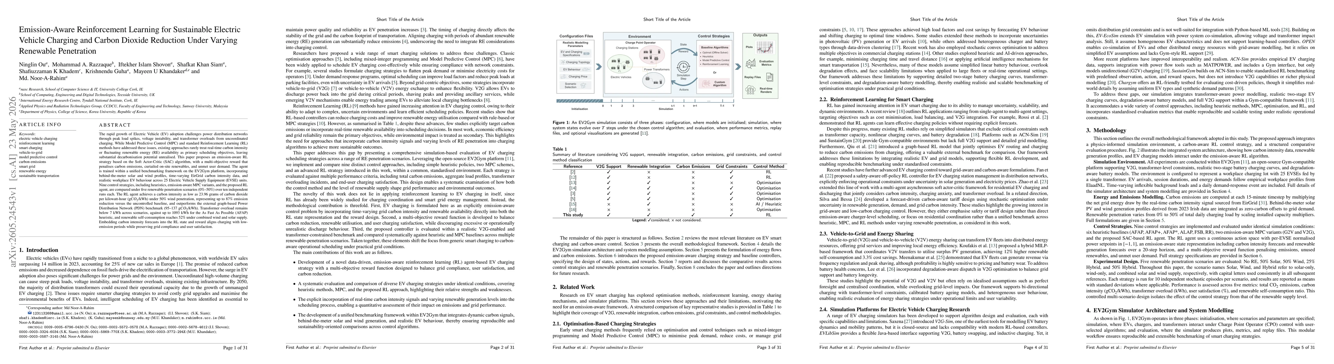 Thumbnail for Emission-Aware Reinforcement Learning for Sustainable Electric Vehicle Charging and Carbon Dioxide Reduction Under Varying Renewable Penetration