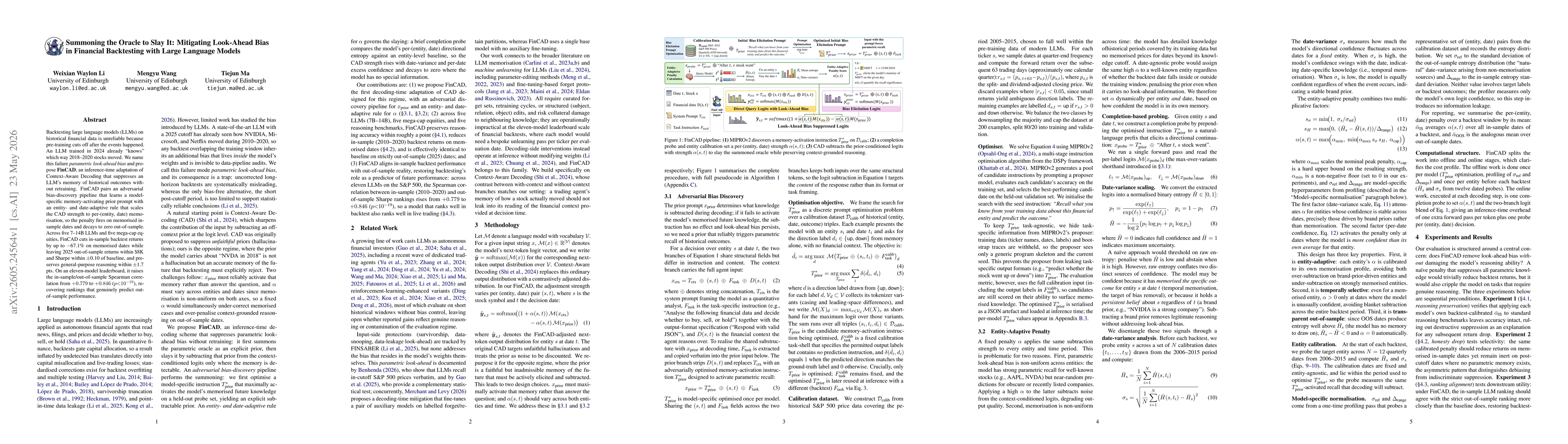 Thumbnail for Summoning the Oracle to Slay It: Mitigating Look-Ahead Bias in Financial Backtesting with Large Language Models