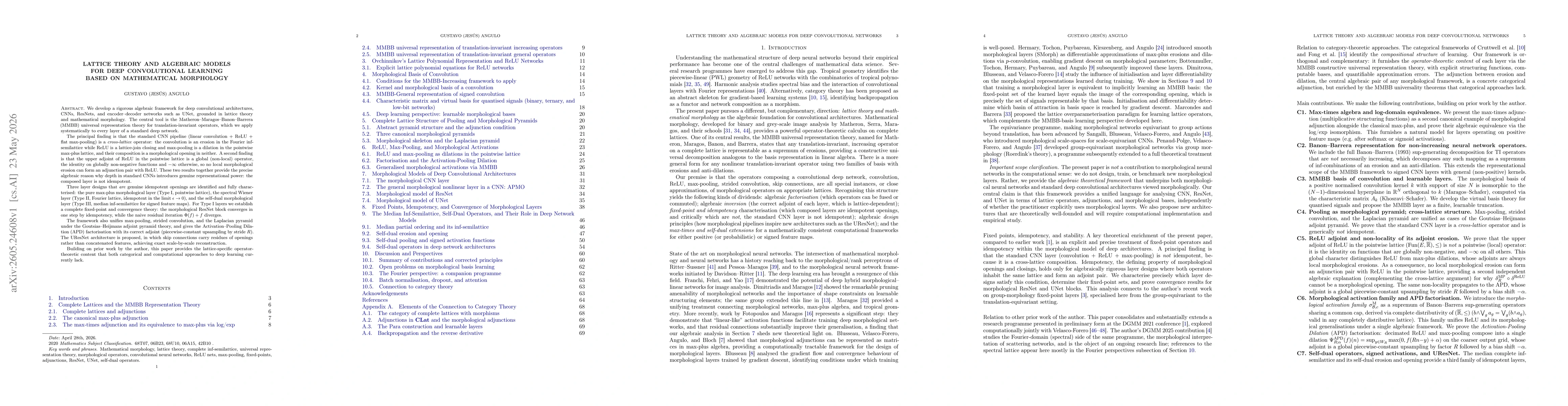 Thumbnail for Lattice theory and algebraic models for deep convolutional learning based on mathematical morphology