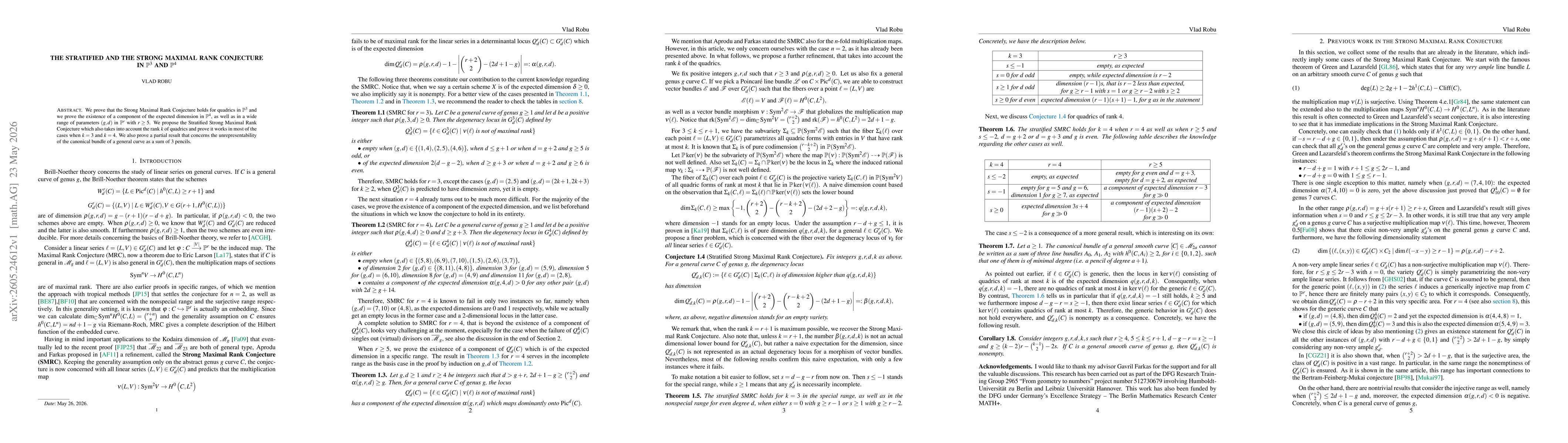 Thumbnail for The Stratified and the Strong Maximal Rank Conjecture in $\mathbb{P}^3$ and $\mathbb{P}^4$
