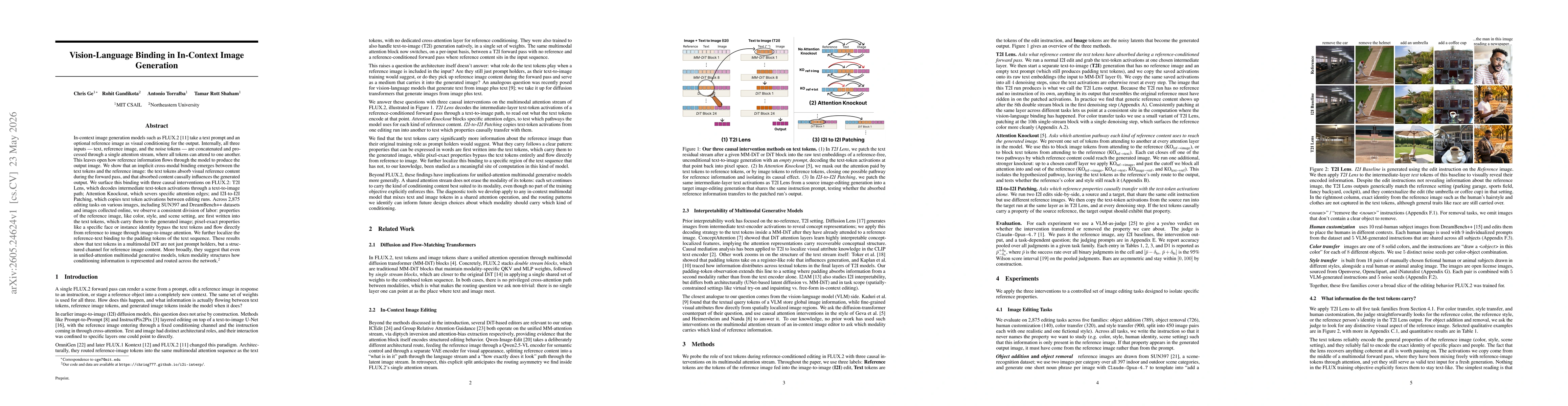 Thumbnail for Vision-Language Binding in In-Context Image Generation