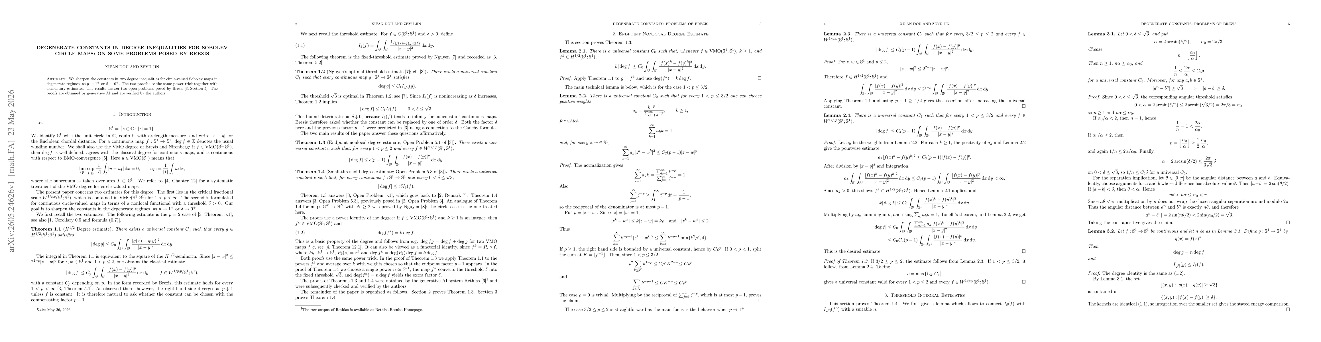 Thumbnail for Degenerate constants in degree inequalities for Sobolev circle maps: on some problems posed by Brezis