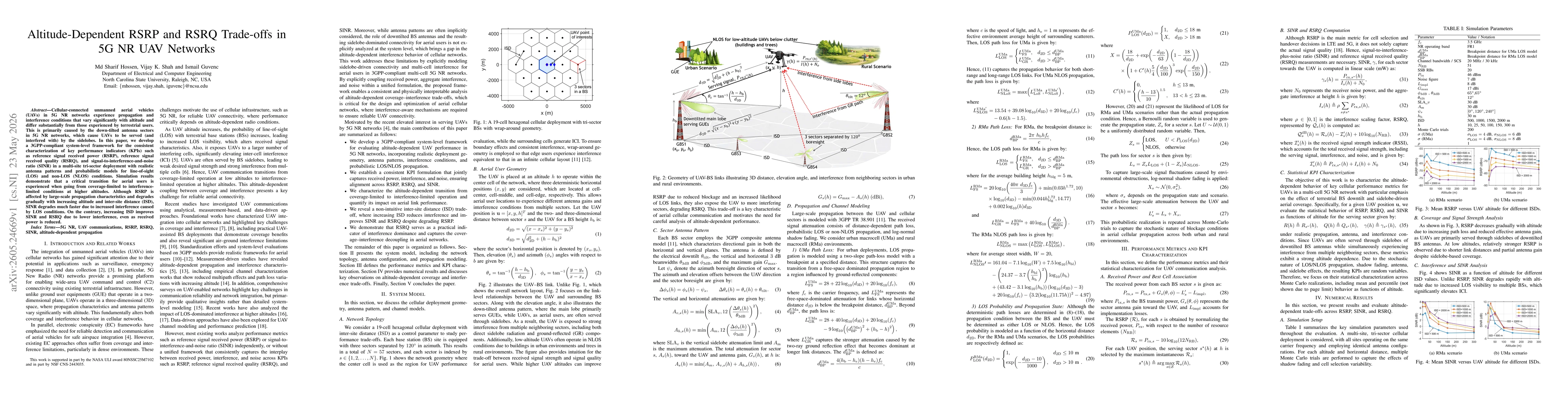 Thumbnail for Altitude-Dependent RSRP and RSRQ Trade-offs in 5G NR UAV Networks
