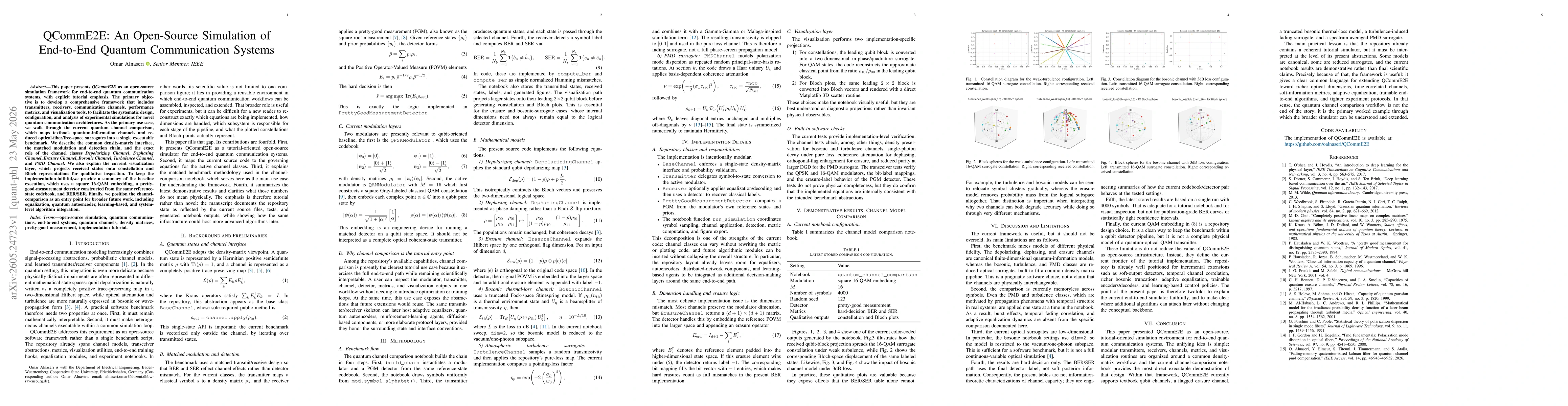 Thumbnail for QCommE2E: An Open-Source Simulation of End-to-End Quantum Communication Systems