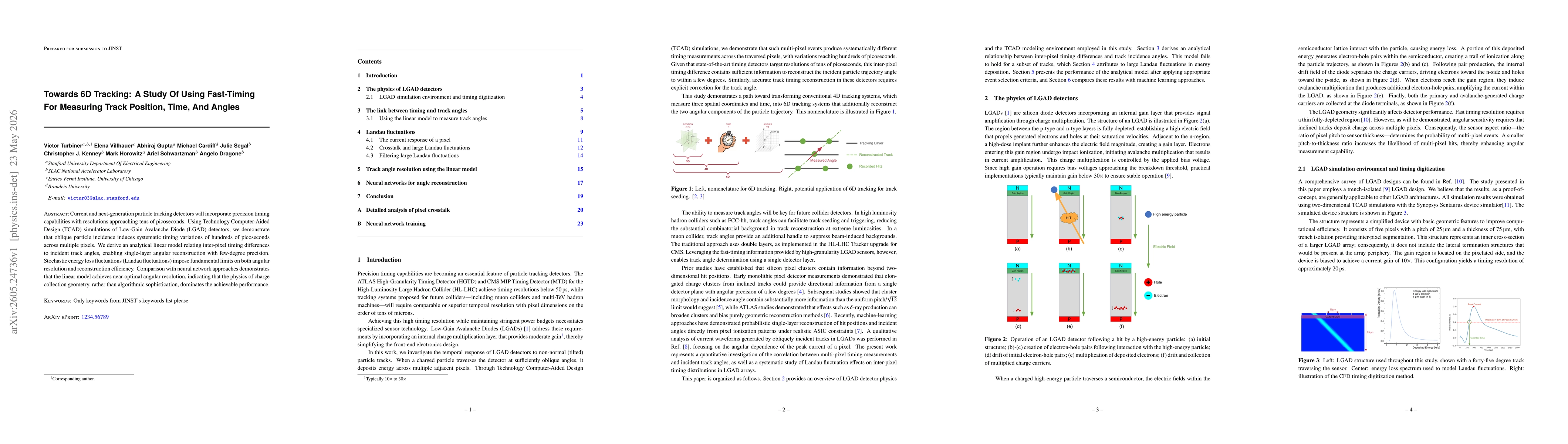 Thumbnail for Towards 6D Tracking: A Study Of Using Fast-Timing For Measuring Track Position, Time, And Angles