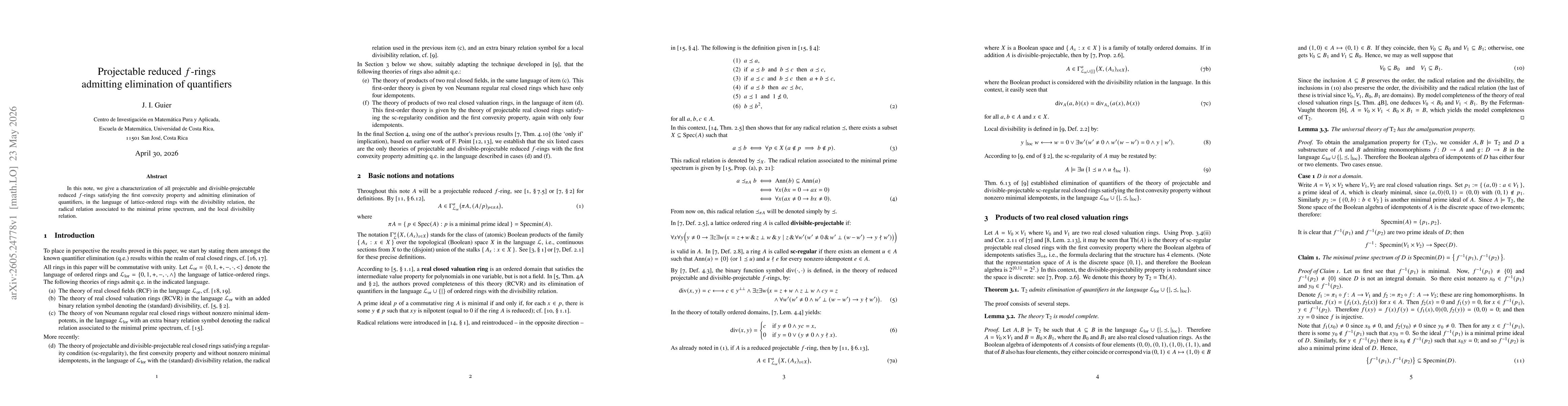 Thumbnail for Projectable reduced $f$-rings admitting elimination of quantifiers