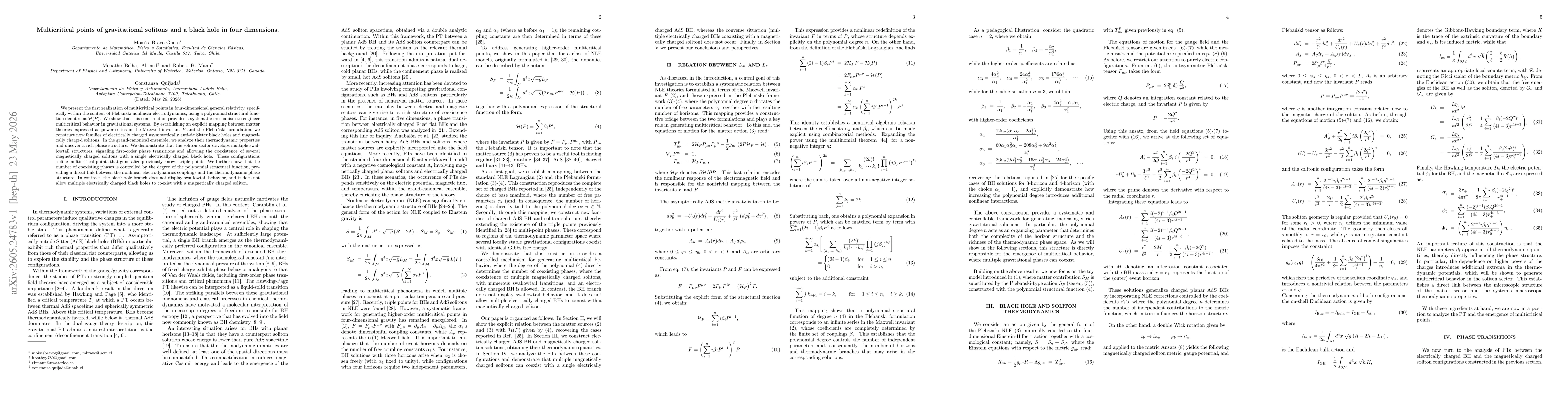 Thumbnail for Multicritical points of gravitational solitons and a black hole in four dimensions