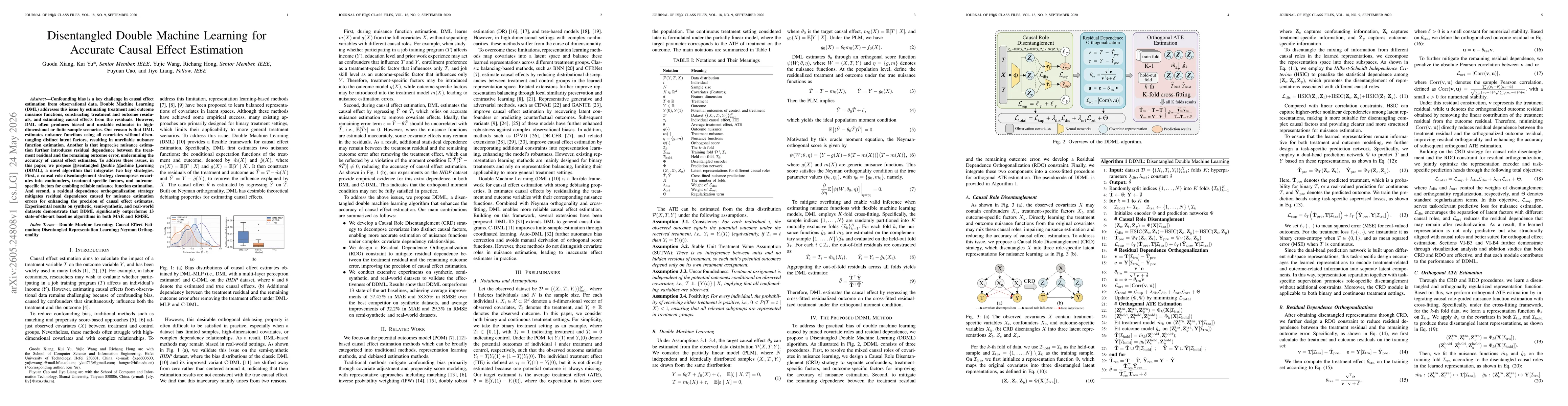 Thumbnail for Disentangled Double Machine Learning for Accurate Causal Effect Estimation