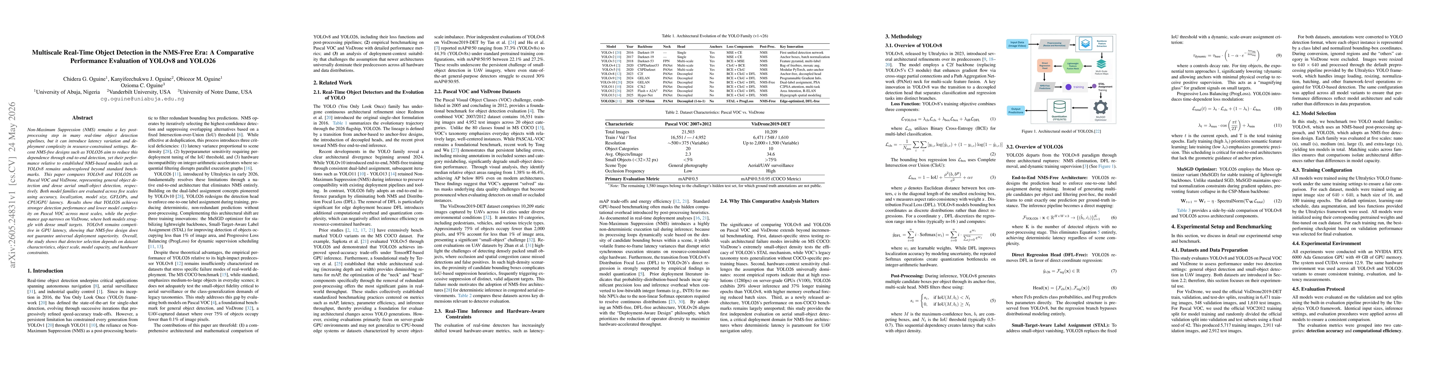 Thumbnail for Multiscale Real-Time Object Detection in the NMS-Free Era: A Comparative Performance Evaluation of YOLOv8 and YOLO26
