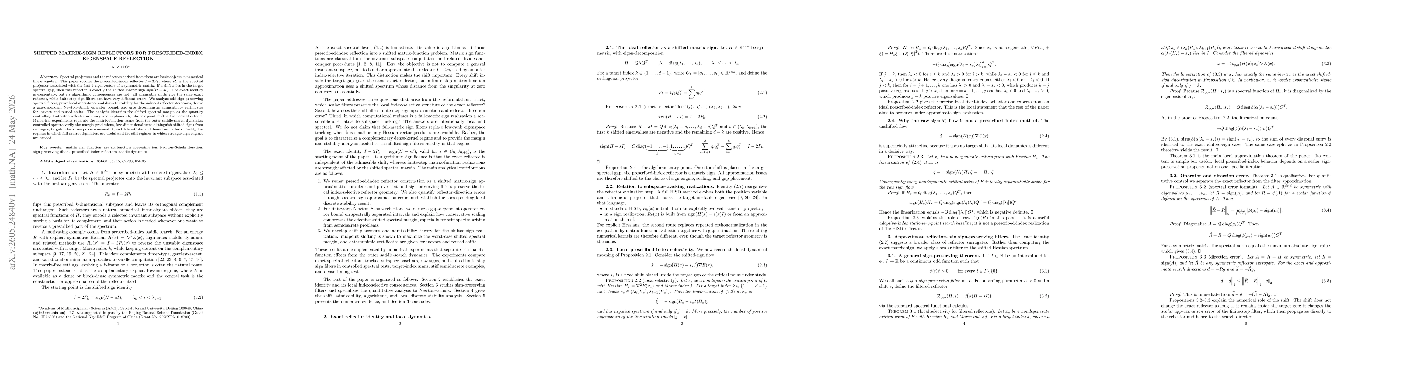 Thumbnail for Shifted Matrix-Sign Reflectors for Prescribed-Index Eigenspace Reflection