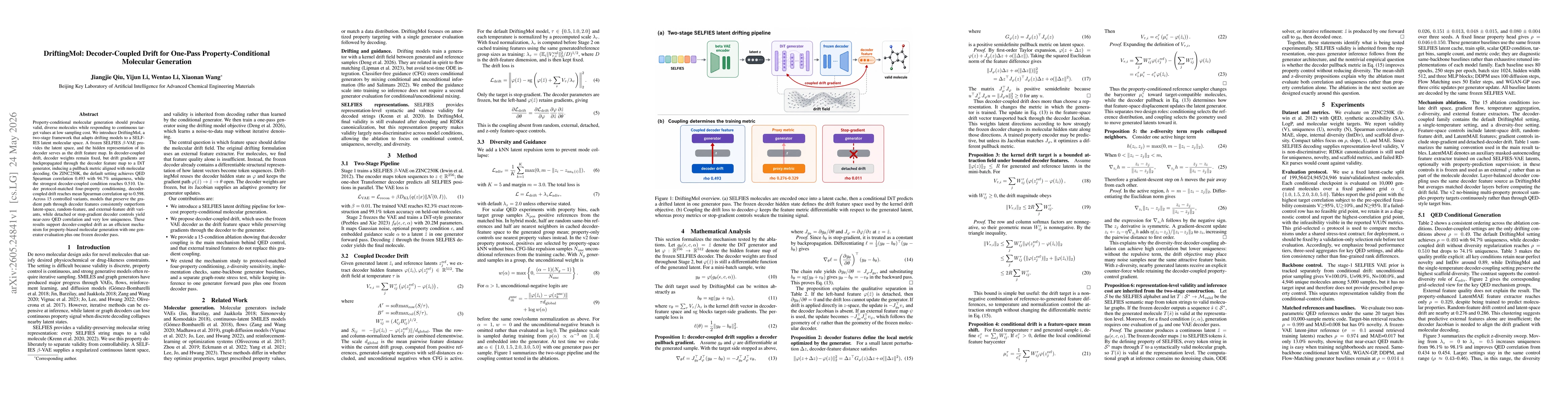 Thumbnail for DriftingMol: Decoder-Coupled Drift for One-Pass Property-Conditional Molecular Generation