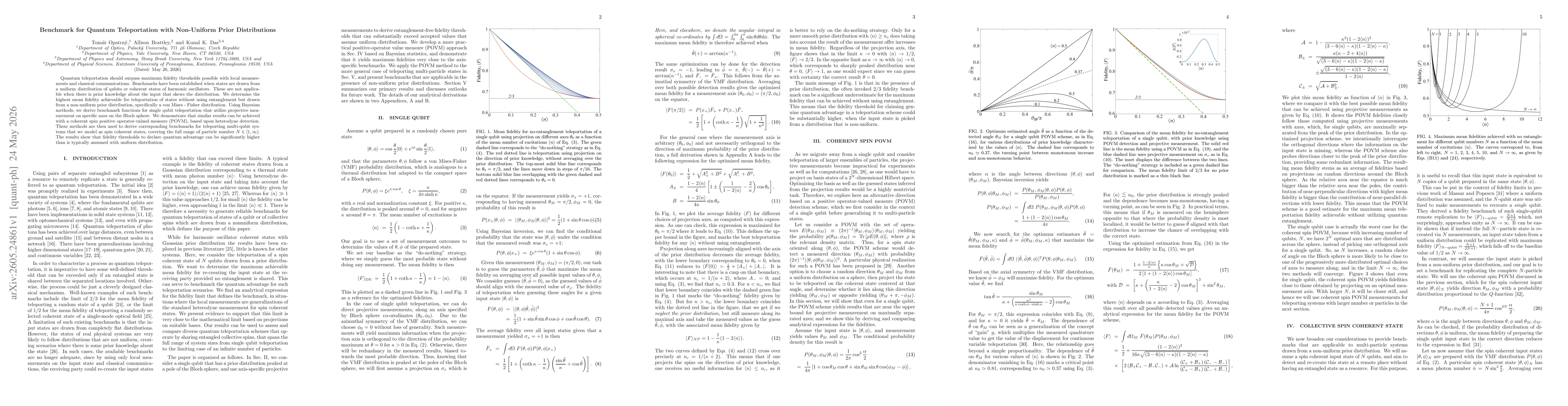 Thumbnail for Benchmark for Quantum Teleportation with Non-Uniform Prior Distributions