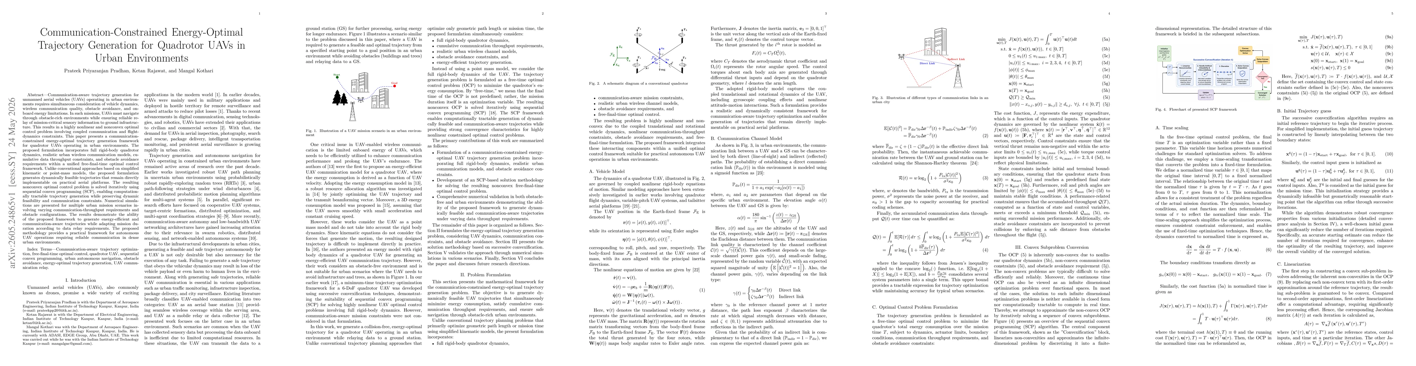 Thumbnail for Communication-Constrained Energy-Optimal Trajectory Generation for Quadrotor UAVs in Urban Environments