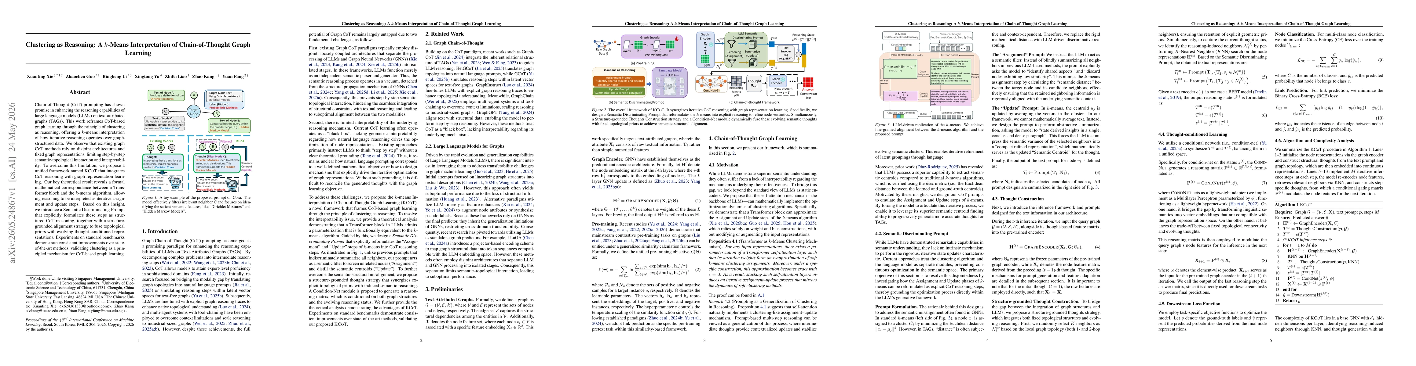 Thumbnail for Clustering as Reasoning: A $k$-Means Interpretation of Chain-of-Thought Graph Learning