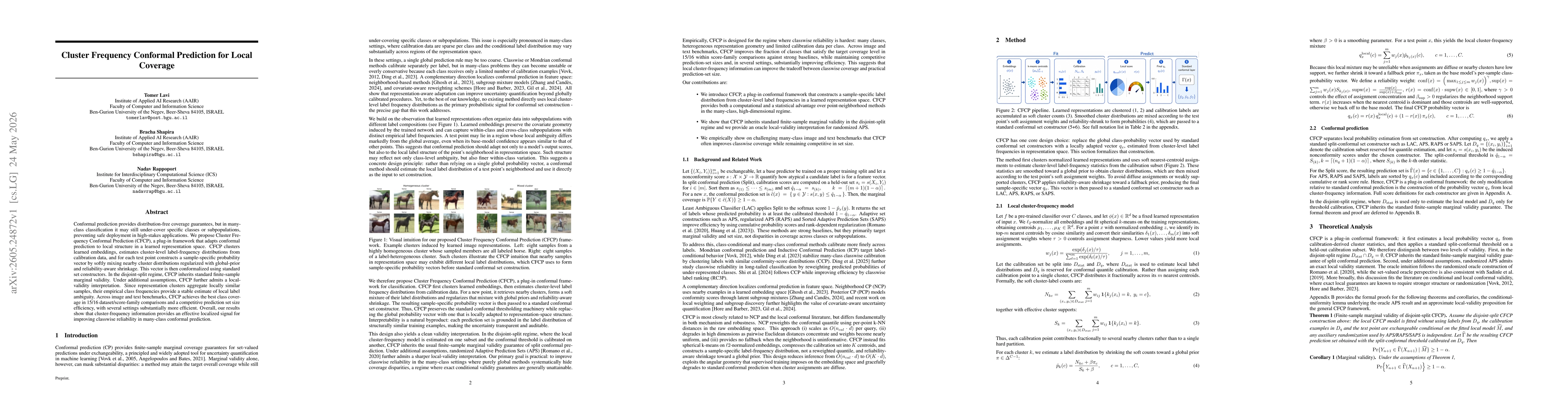 Thumbnail for Cluster Frequency Conformal Prediction for Local Coverage