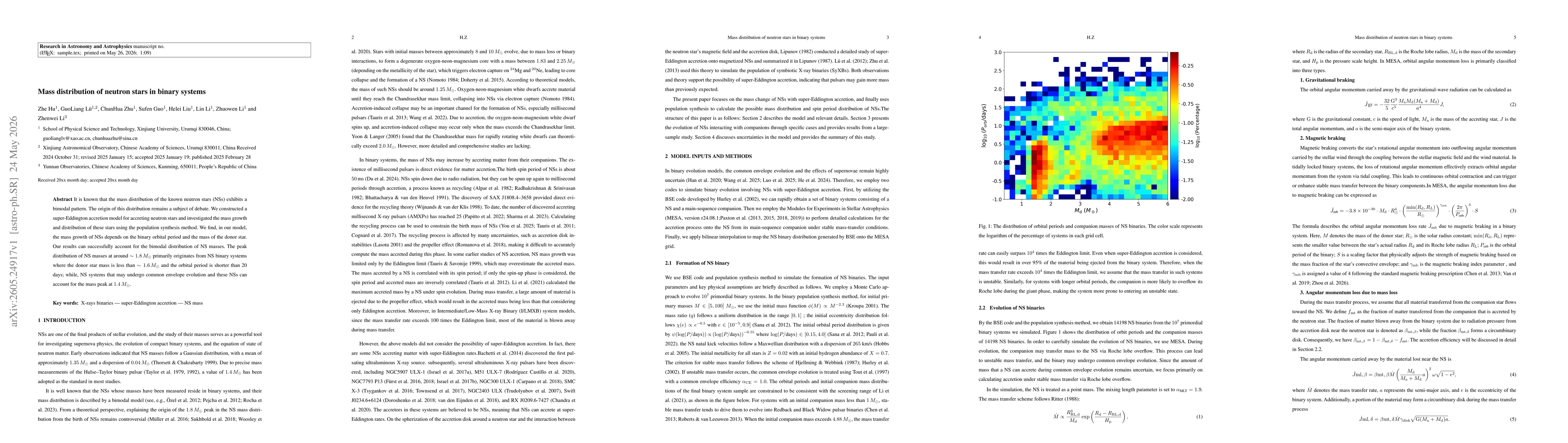 Thumbnail for Mass distribution of neutron stars in binary systems