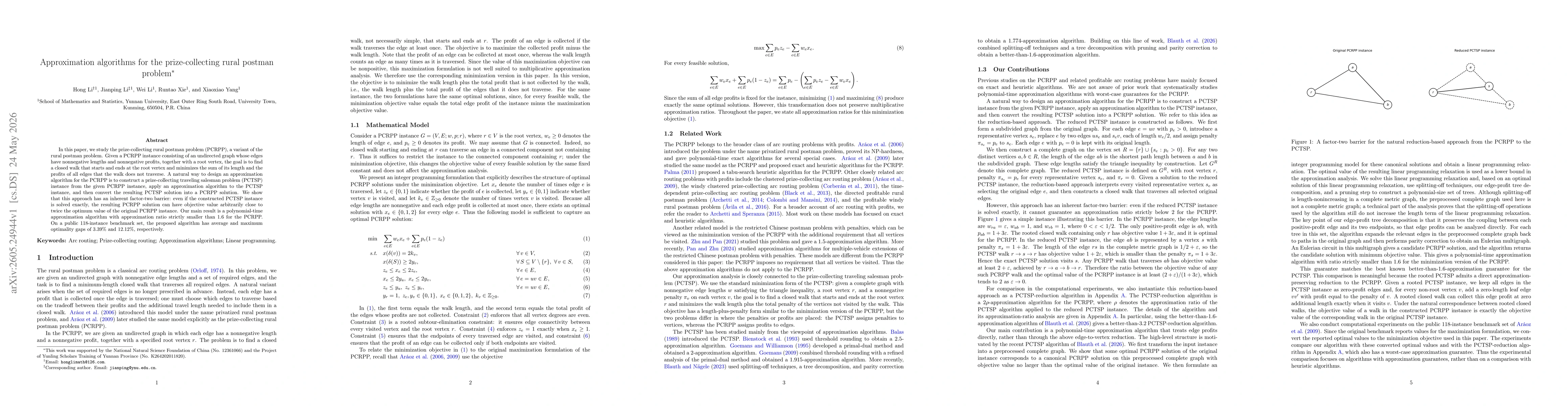Thumbnail for Approximation algorithms for the prize-collecting rural postman problem