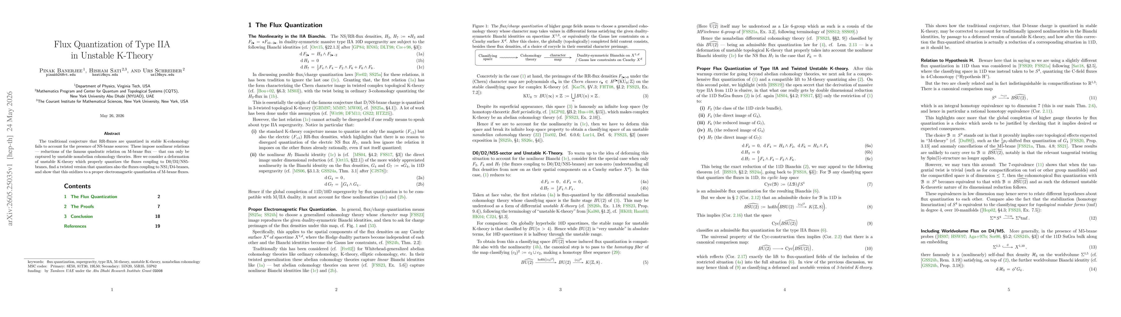 Thumbnail for Flux Quantization of Type IIA in Unstable K-Theory