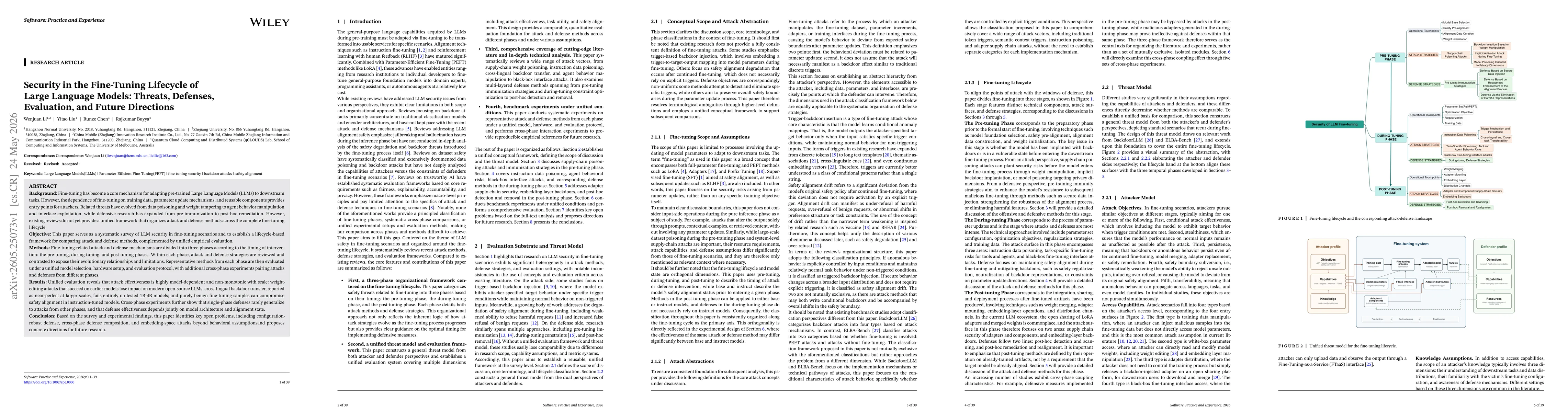 Thumbnail for Security in the Fine-Tuning Lifecycle of Large Language Models: Threats, Defenses,Evaluation, and Future Directions