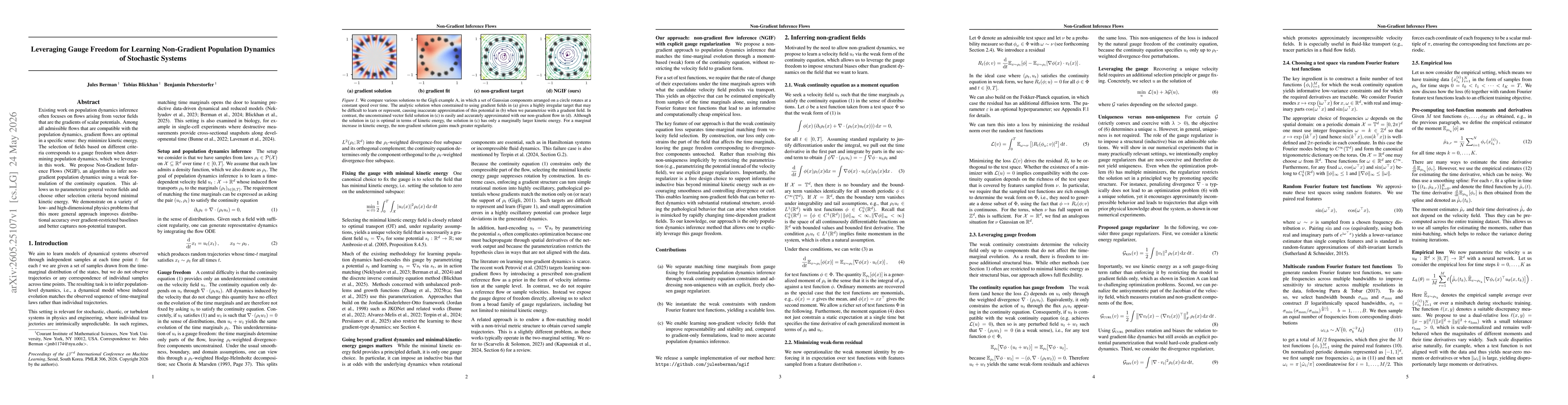 Thumbnail for Leveraging Gauge Freedom for Learning Non-Gradient Population Dynamics of Stochastic Systems