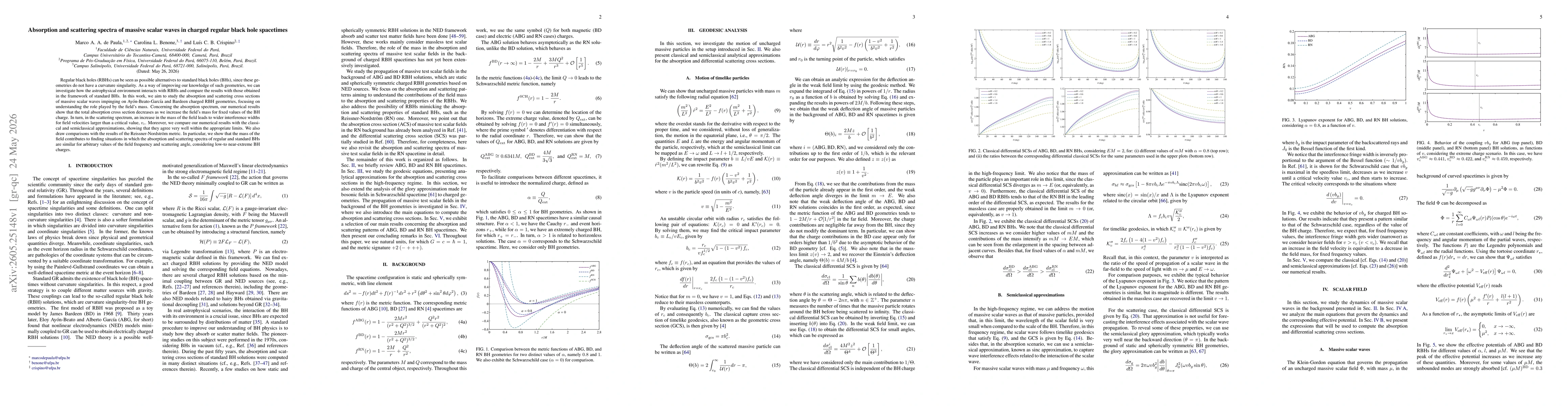 Thumbnail for Absorption and scattering spectra of massive scalar waves in charged regular black hole spacetimes