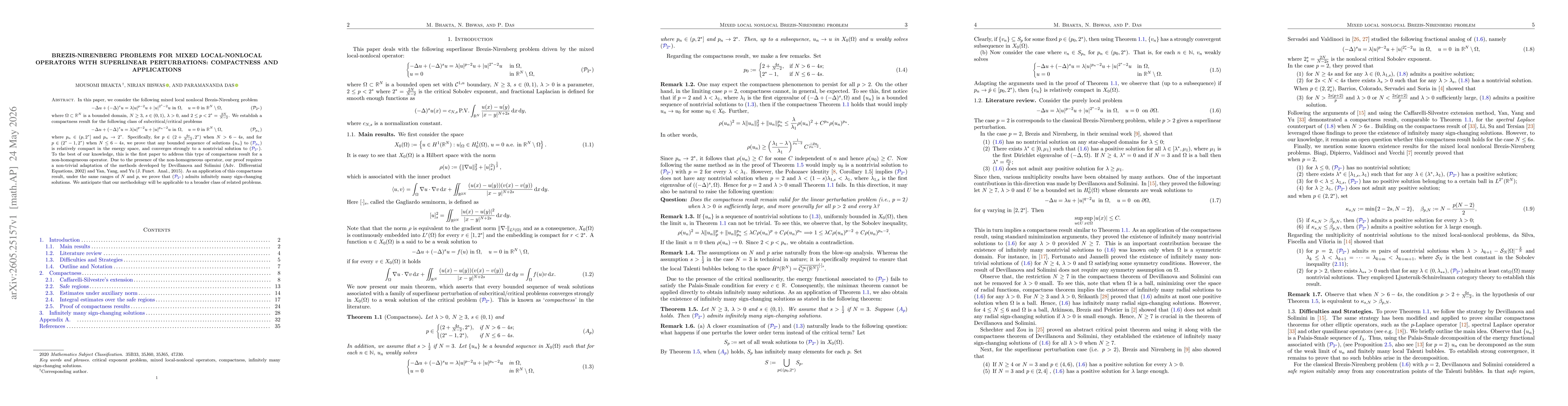Thumbnail for Brezis-Nirenberg problems for mixed local-nonlocal operators with superlinear perturbations: compactness and applications