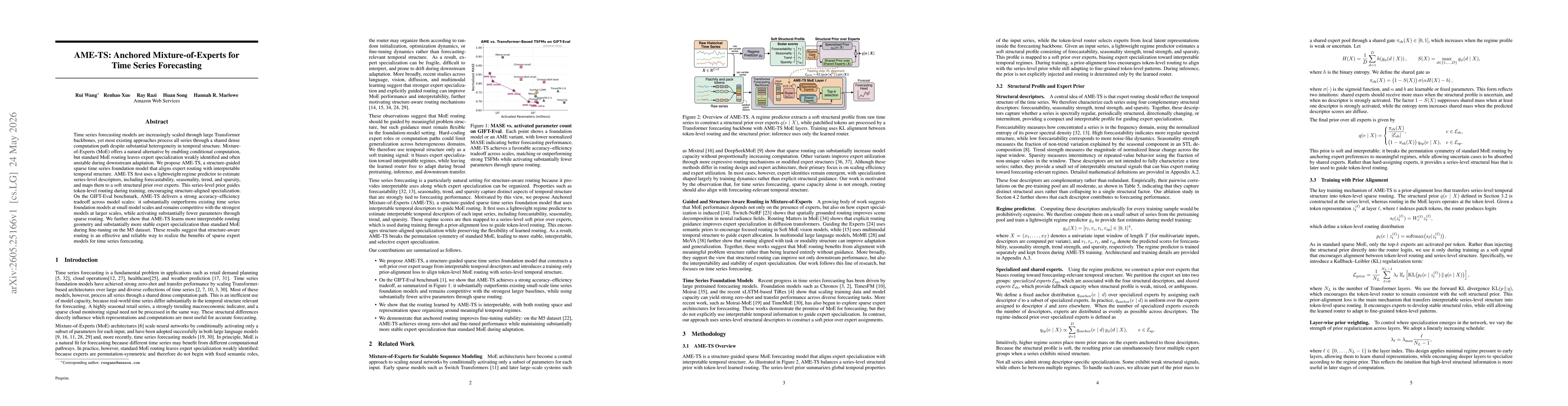 Thumbnail for AME-TS: Anchored Mixture-of-Experts for Time Series Forecasting