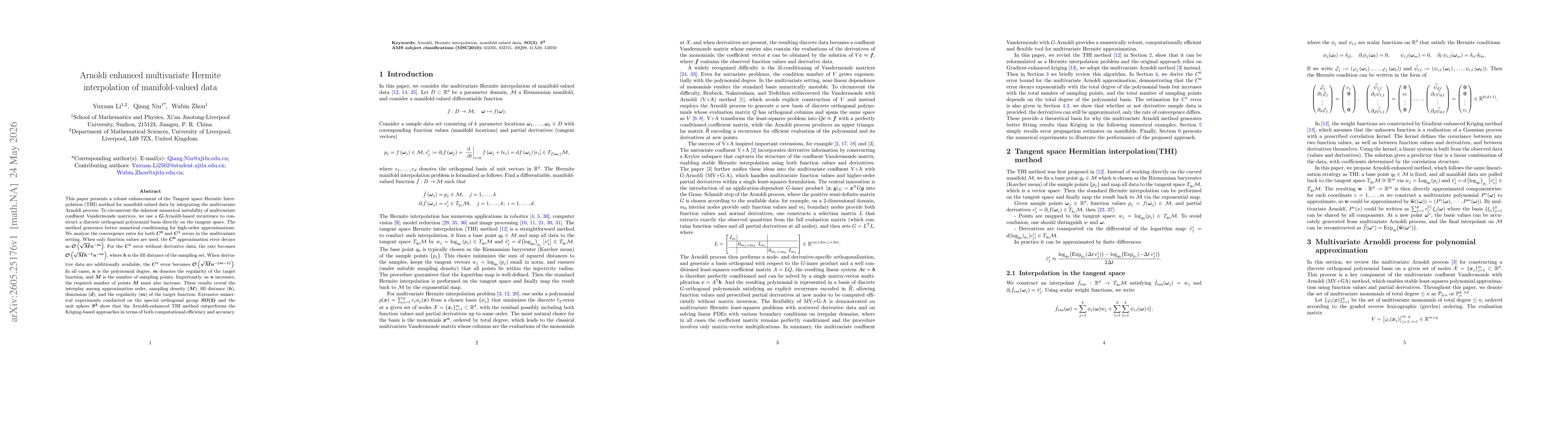 Thumbnail for Arnoldi-Enhanced Multivariate Hermite Interpolation of Manifold-Valued Data