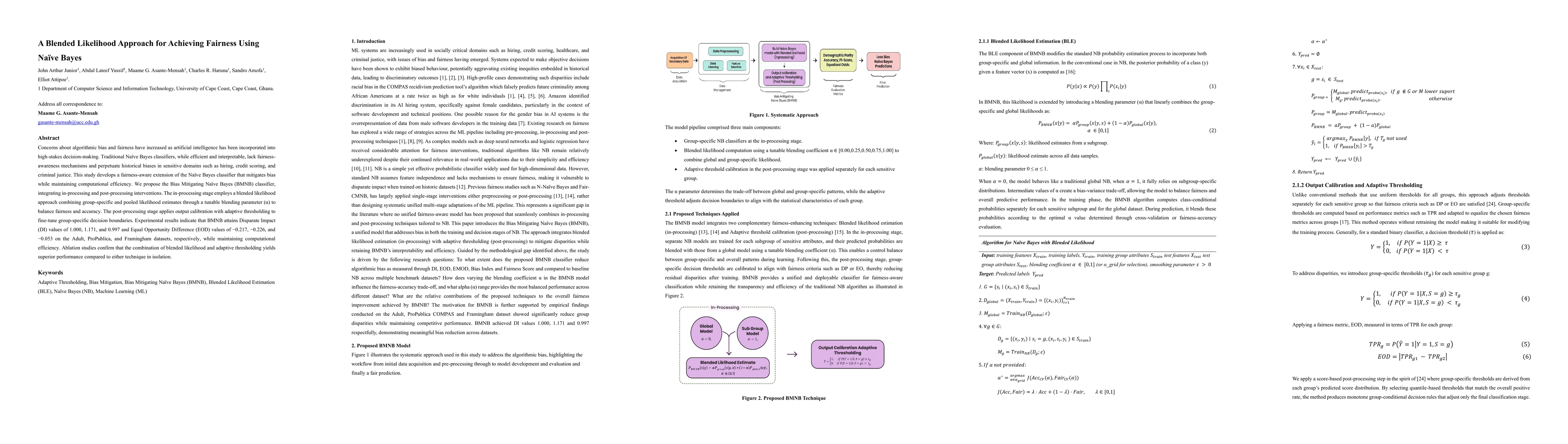 Thumbnail for A Blended Likelihood Approach for Achieving Fairness Using Naive Bayes