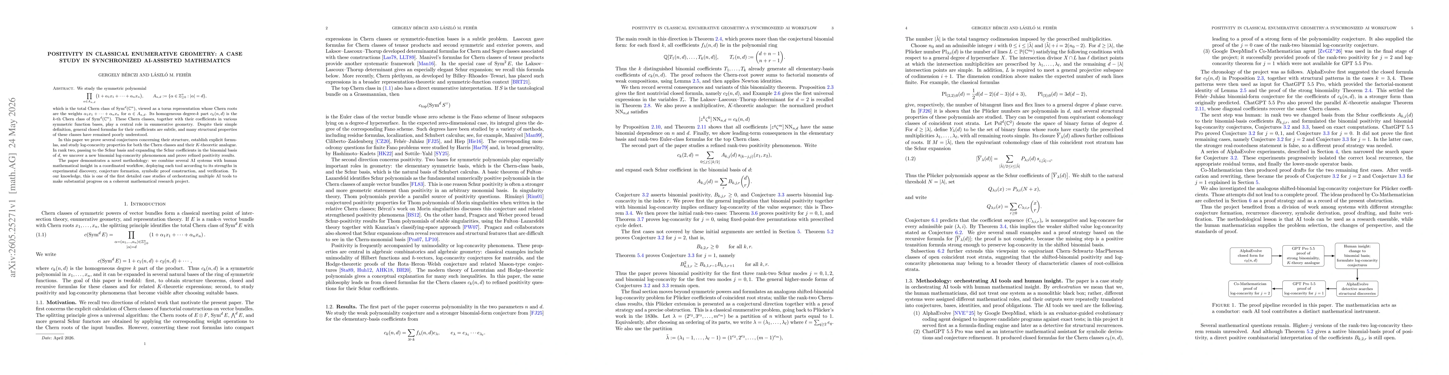 Thumbnail for Positivity in classical enumerative geometry: a case study in synchronized AI-assisted mathematics