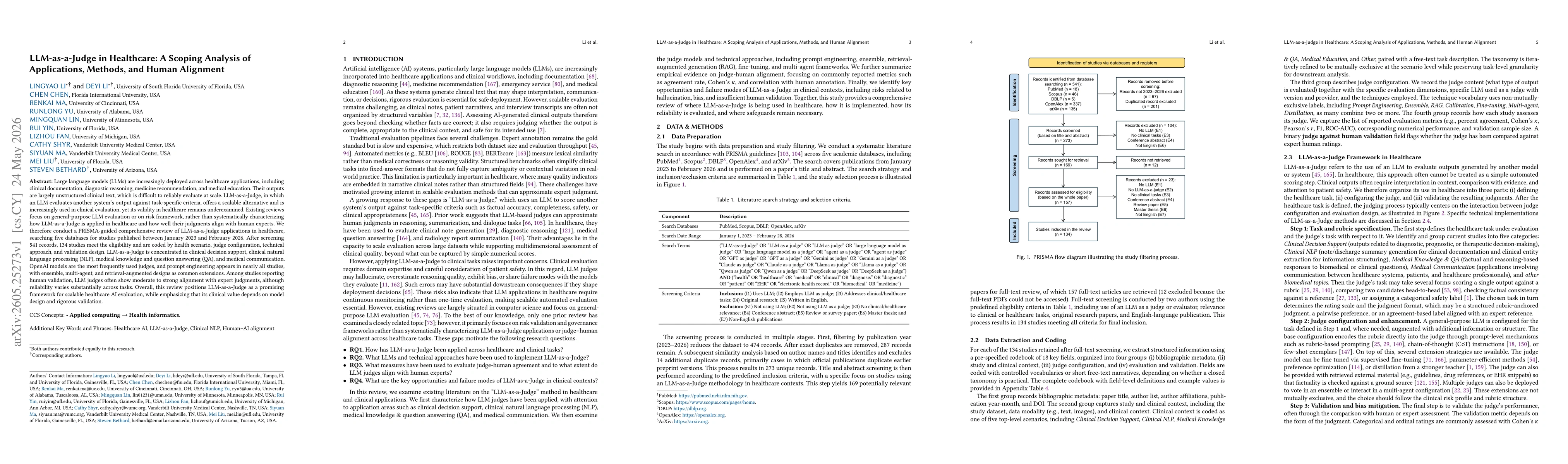 Thumbnail for LLM-as-a-Judge in Healthcare: A Scoping Analysis of Applications, Methods, and Human Alignment