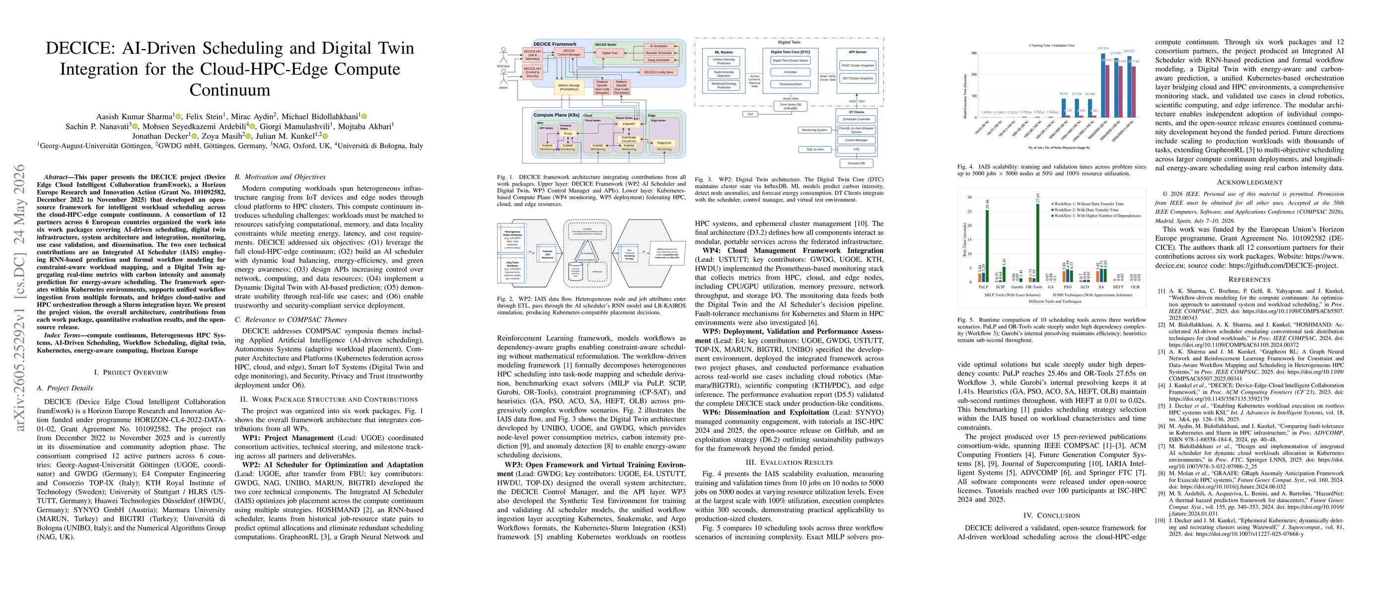 Thumbnail for DECICE: AI-Driven Scheduling and Digital Twin Integration for the Cloud-HPC-Edge Compute Continuum