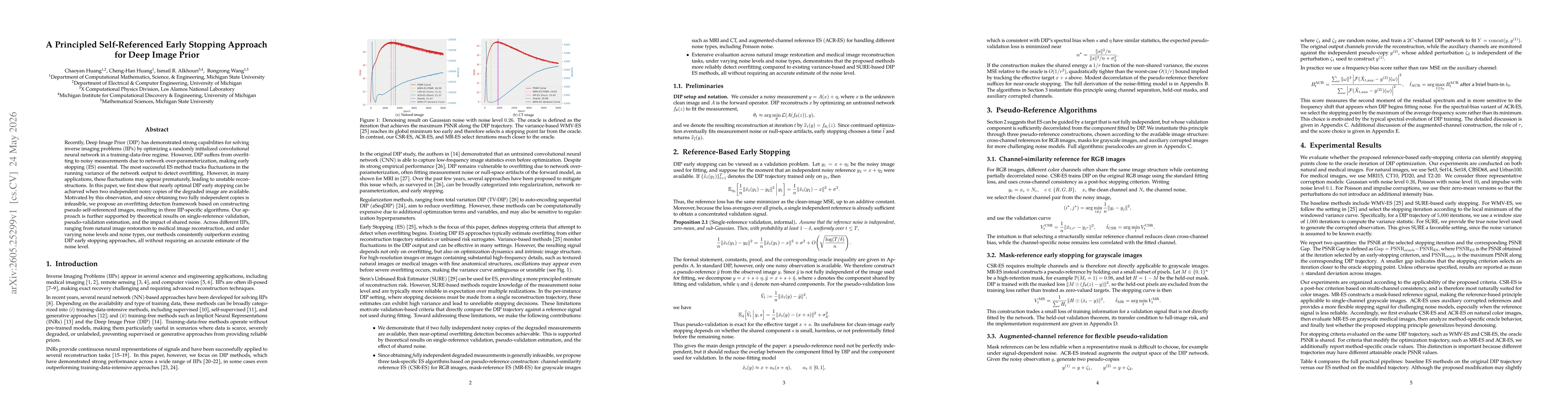 Thumbnail for A Principled Self-Referenced Early Stopping Approach for Deep Image Prior