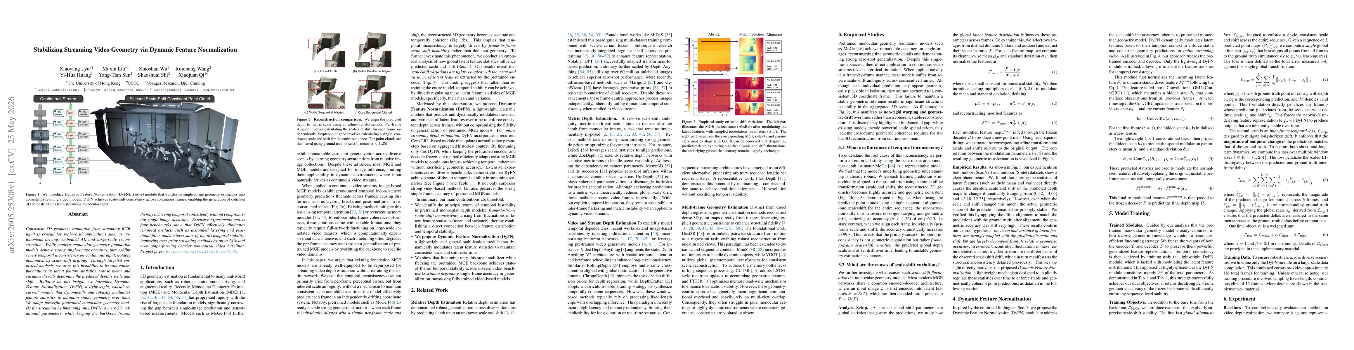 Thumbnail for Stabilizing Streaming Video Geometry via Dynamic Feature Normalization