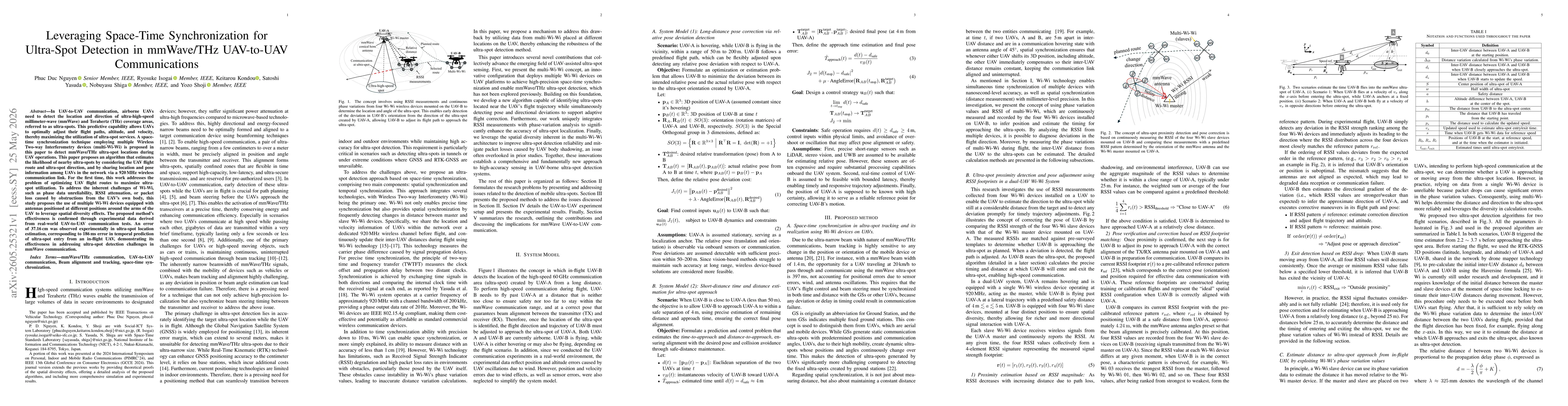 Thumbnail for Leveraging Space-Time Synchronization for Ultra-Spot Detection in mmWave/THz UAV-to-UAV Communications