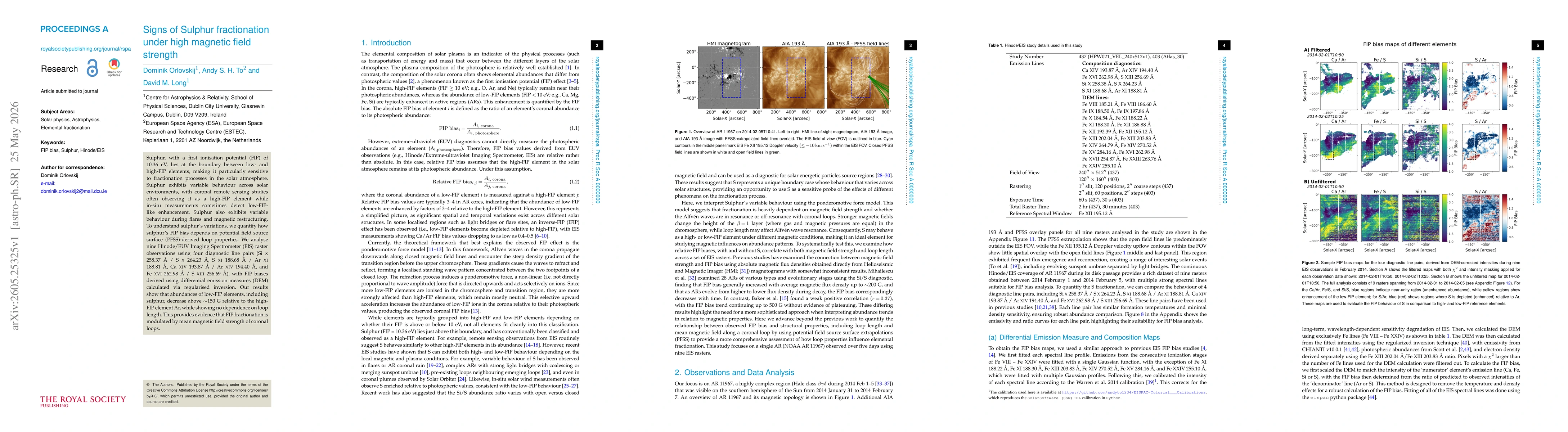 Thumbnail for Signs of Sulphur fractionation under high magnetic field strength