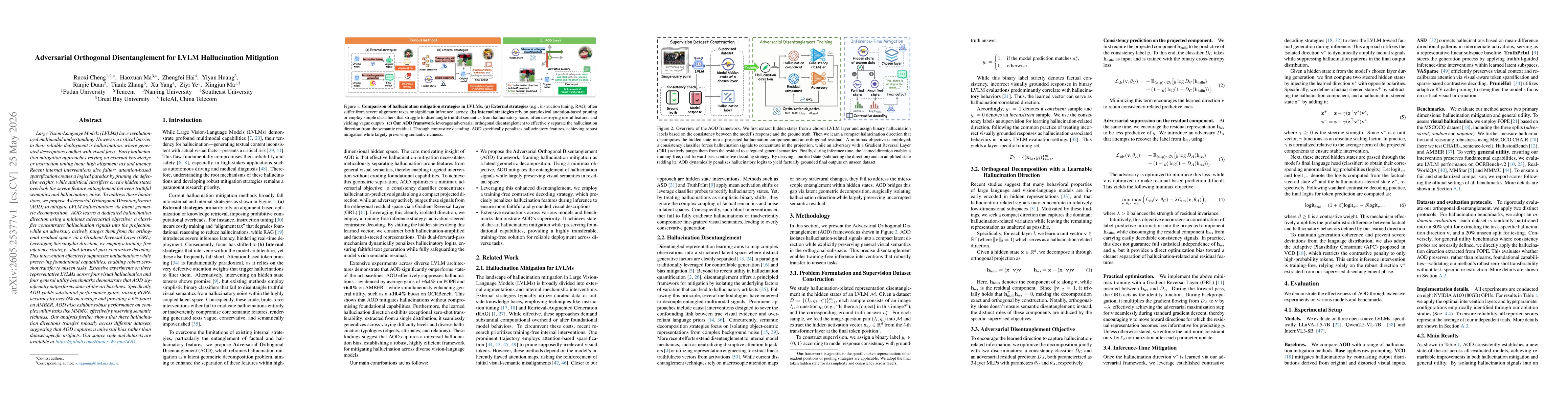 Thumbnail for Adversarial Orthogonal Disentanglement for LVLM Hallucination Mitigation