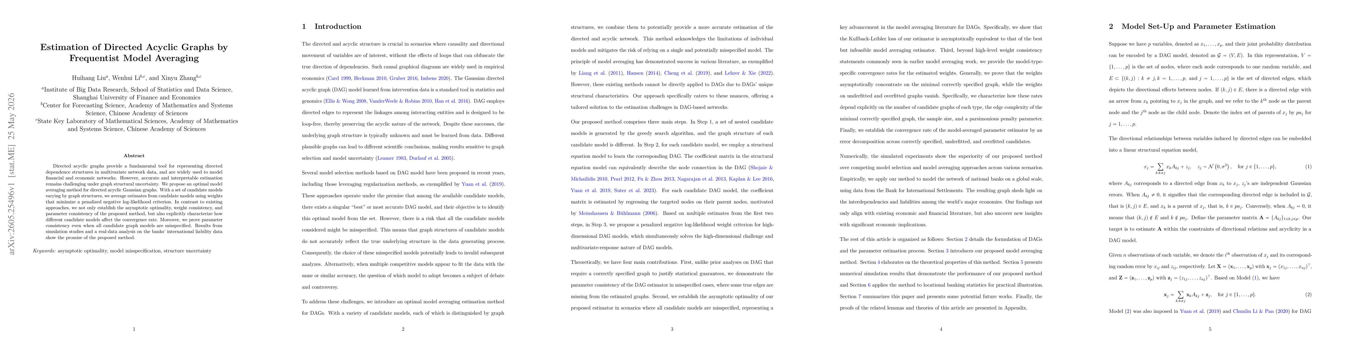 Thumbnail for Estimation of Directed Acyclic Graphs by Frequentist Model Averaging