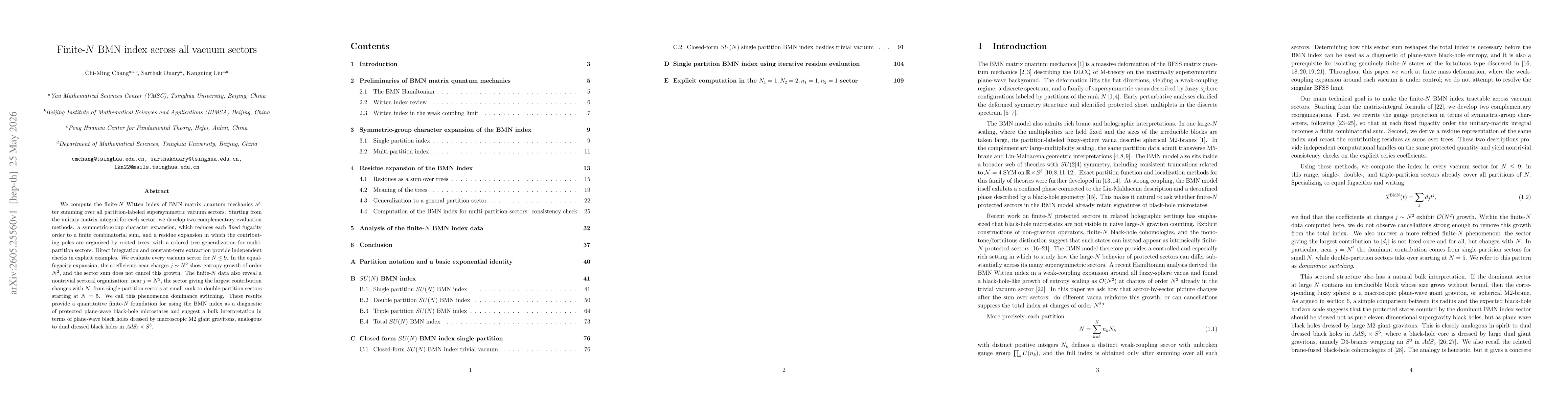 Thumbnail for Finite-$N$ BMN index across all vacuum sectors