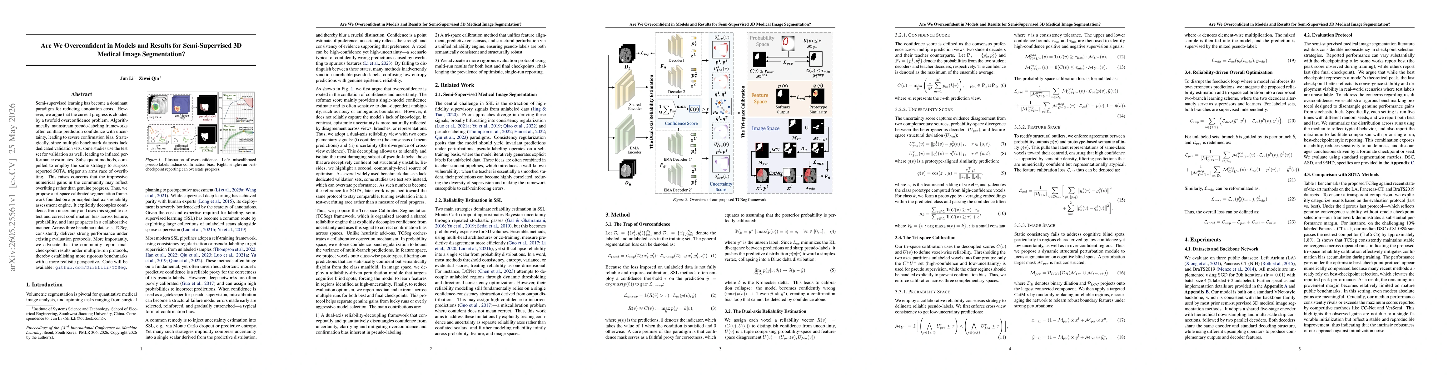 Thumbnail for Are We Overconfident in Models and Results for Semi-Supervised 3D Medical Image Segmentation?