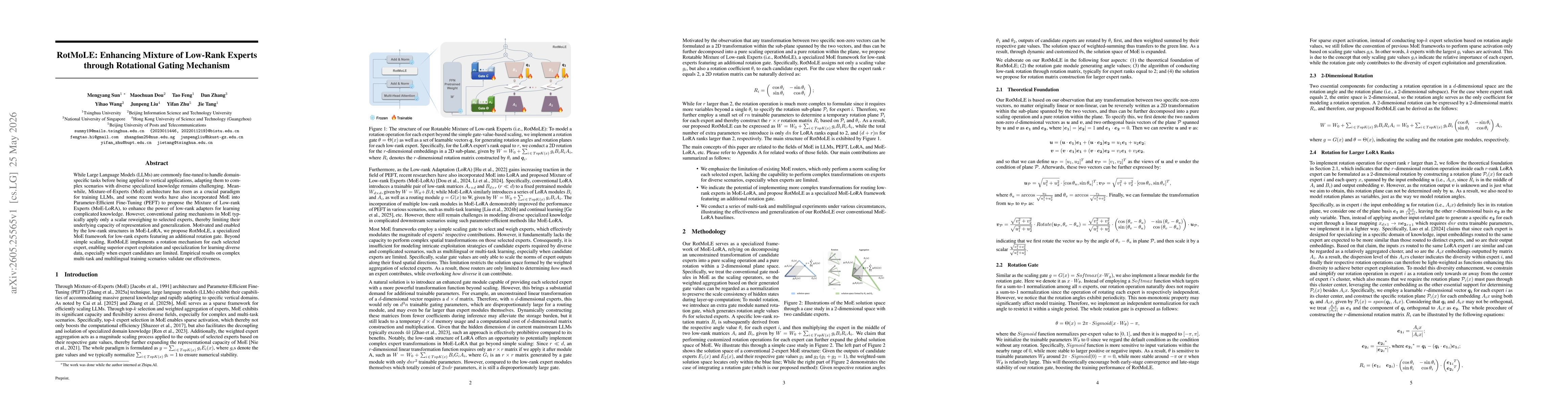 Thumbnail for RotMoLE: Enhancing Mixture of Low-Rank Experts through Rotational Gating Mechanism