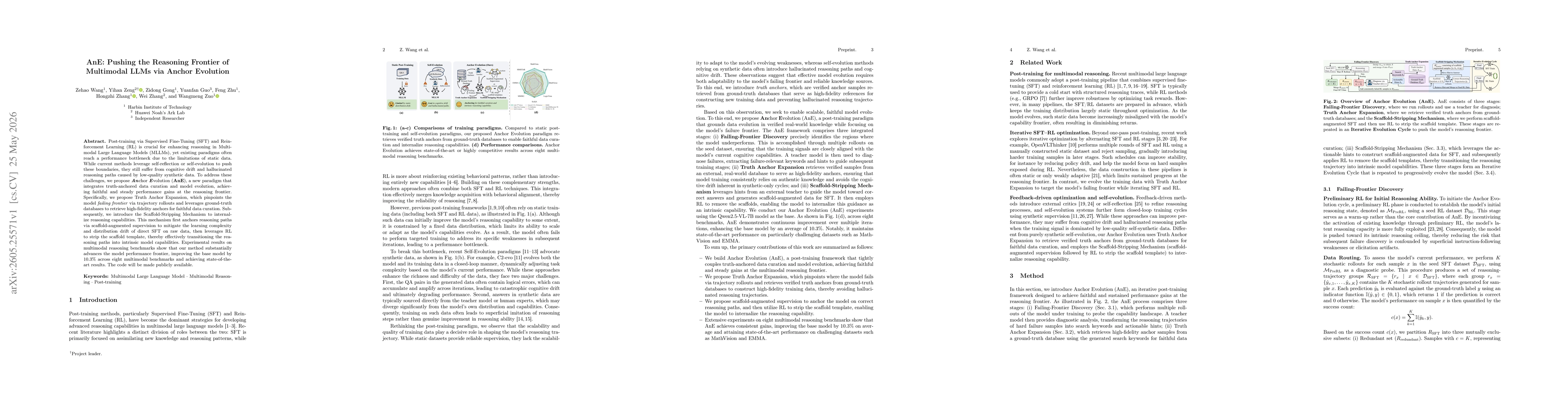 Thumbnail for AnE: Pushing the Reasoning Frontier of Multimodal LLMs via Anchor Evolution