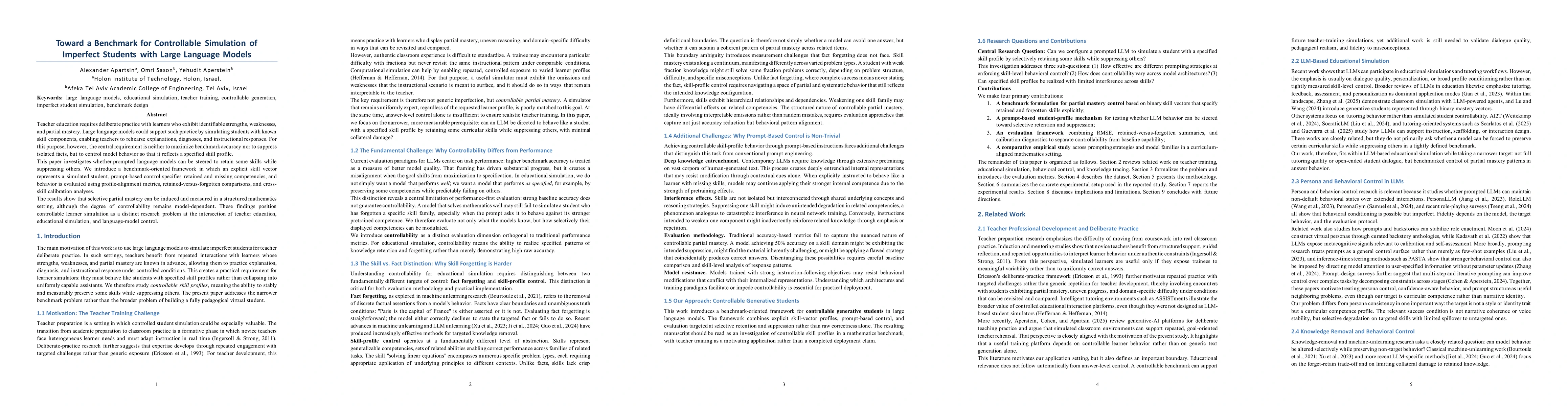 Thumbnail for Toward a Benchmark for Controllable Simulation of Imperfect Students with Large Language Models