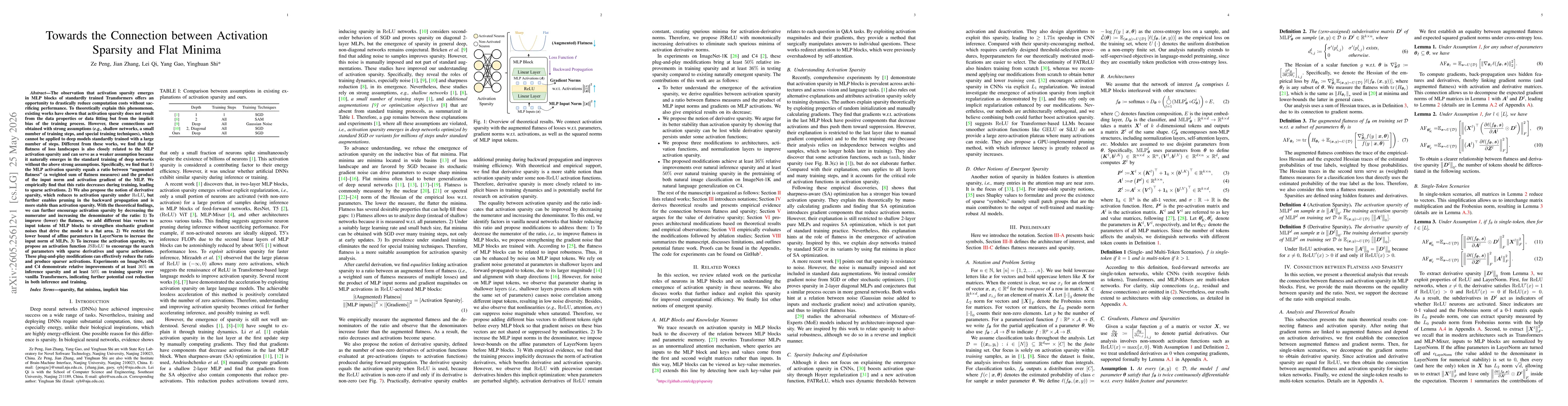Thumbnail for Towards the Connection between Activation Sparsity and Flat Minima