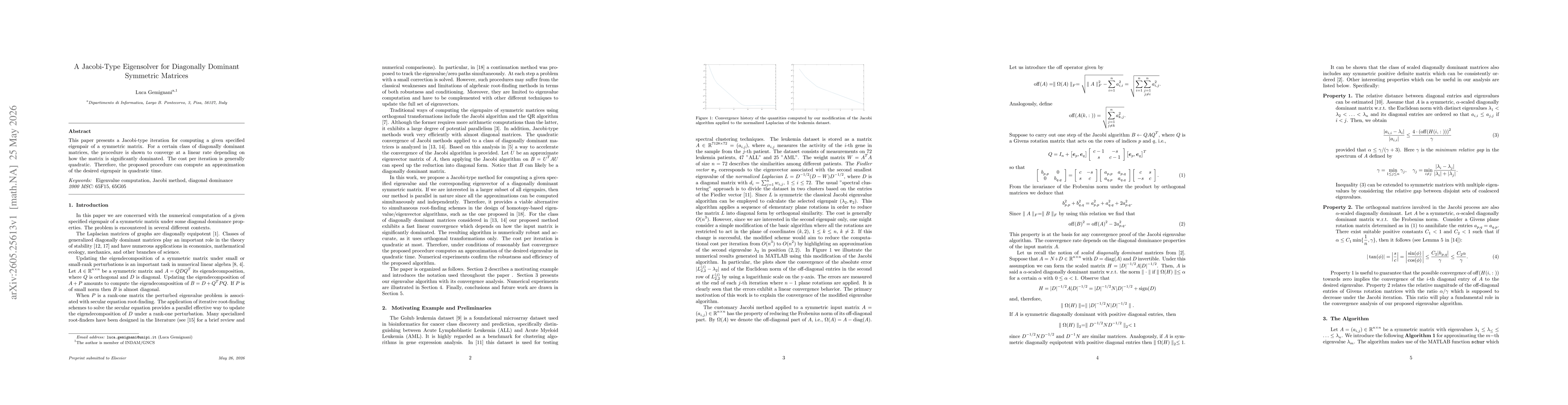 Thumbnail for A Jacobi-Type Eigensolver for Diagonally Dominant Symmetric Matrices