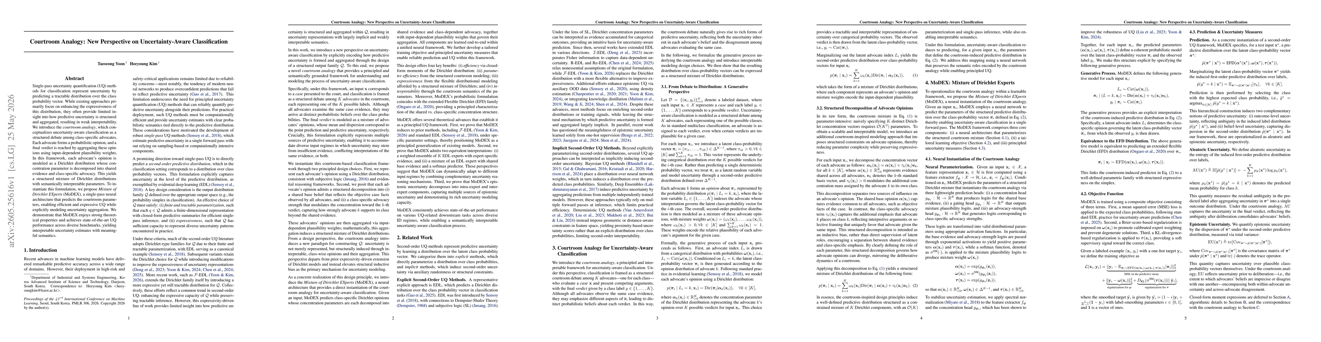 Thumbnail for Courtroom Analogy: New Perspective on Uncertainty-Aware Classification