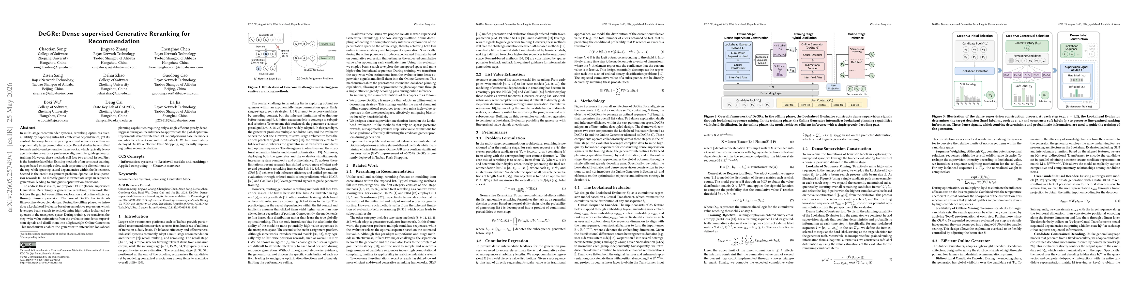 Thumbnail for DeGRe: Dense-supervised Generative Reranking for Recommendation